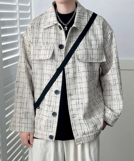 CHECKERED SPRING SHIRT JACKET /2color