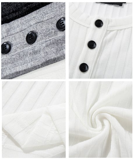 LUXRIB HENLEY SLEEVELESS /3color