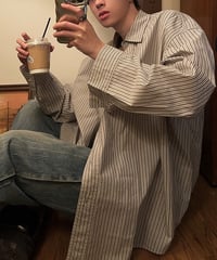 LOOSE PINSTRIPE COTTON SHIRT