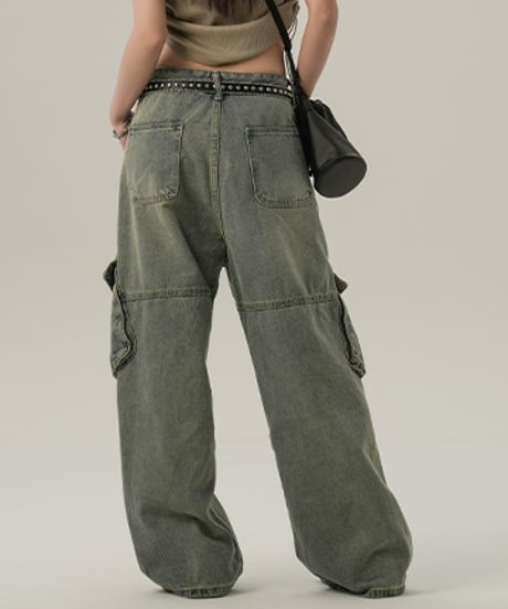 VINTAGE WASH CARGO DENIM /3color