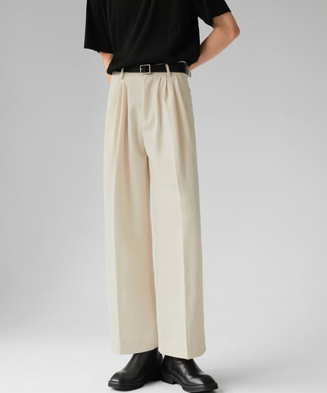 LOOSE DRAPE TUCK PANTS /3color