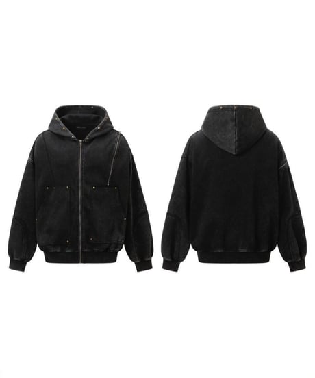 GRUNGECORE ZIP HOODIE /2color