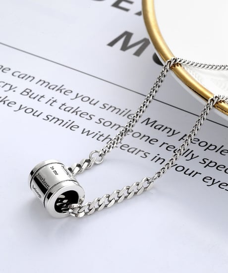 SILVER925 RETRO CYLINDER NECKLACE