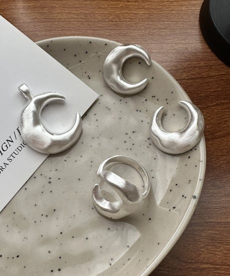 SILVER925 RING CRESCENT MOON