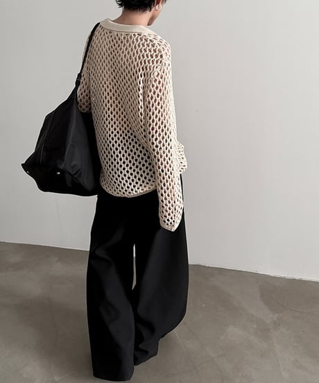 VOID MESH SKIPPER KNIT /2color