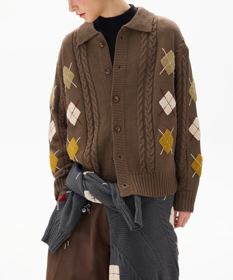CLASSICARGYLE KNIT CARDIGAN /2color