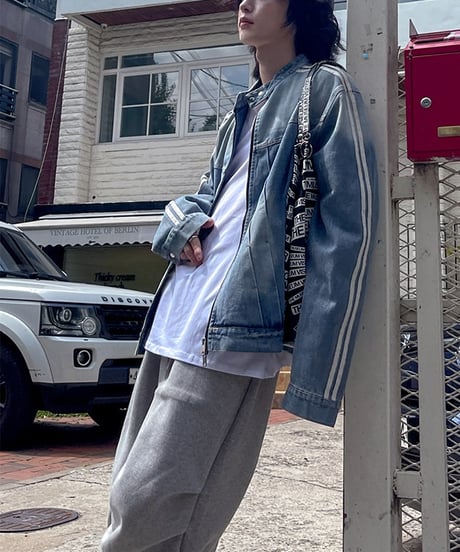 VINTAGE TRACK DENIM JACKET