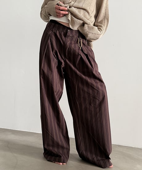PARALLEL STRIPE WIDE PANTS /2color