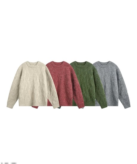 WOOLMIX TEXTURE KNIT /4color