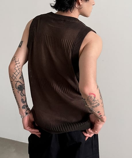 SUNFADE SLEEVELESS KNIT /2color