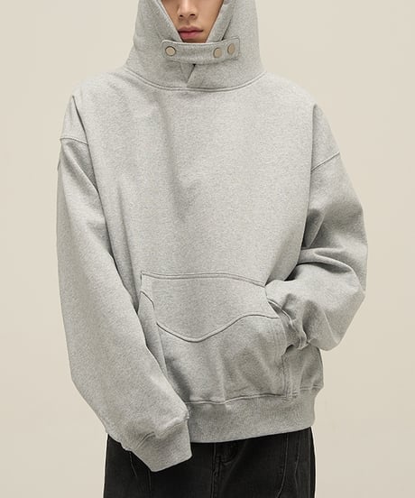 HIGH-NECK BELT HOODIE /2color
