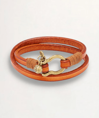 2-STRAND LEATHER CORD BRACELET /2color