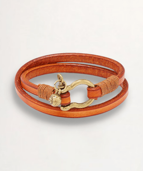 2-STRAND LEATHER CORD BRACELET /2color