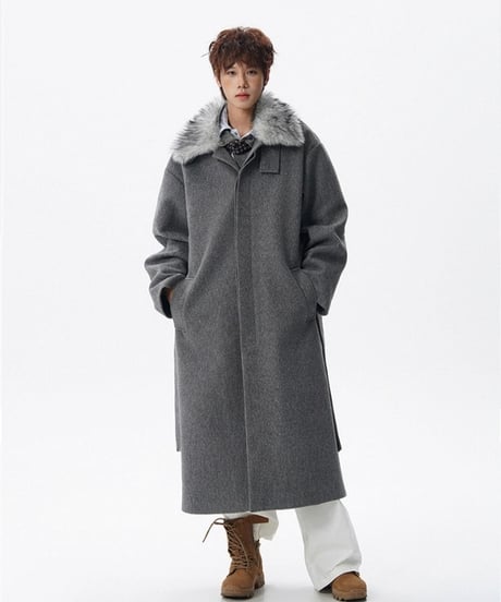 LUXFUR WOOL COAT /3color
