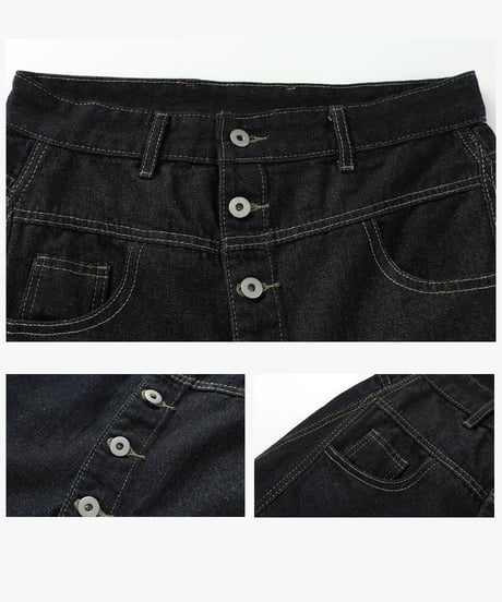 DIAGONAL BUTTON DENIM
