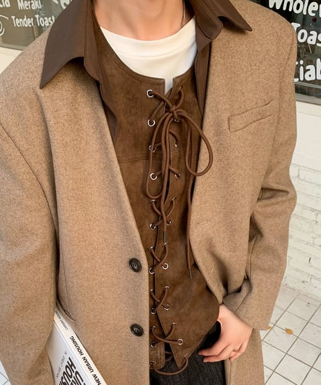 RUSTIC FAUX LEATHER JACKET