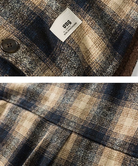VINTAGE CHECK BOA JACKET /2color