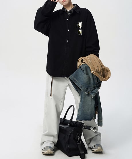 VINTAGE WASH DENIM SHIRT /3color