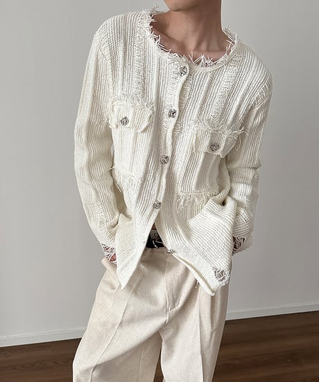 SHEER TASSEL KNIT CARDIGAN