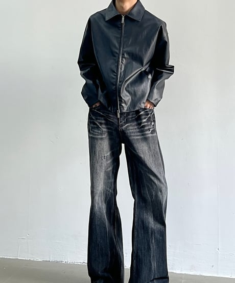HIGH-END FAUX LEATHER JACKET /2color