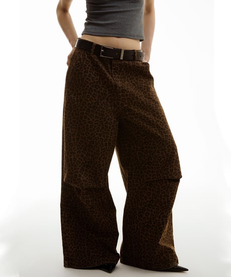 【一部即納】LEOPARD WIDE PANTS