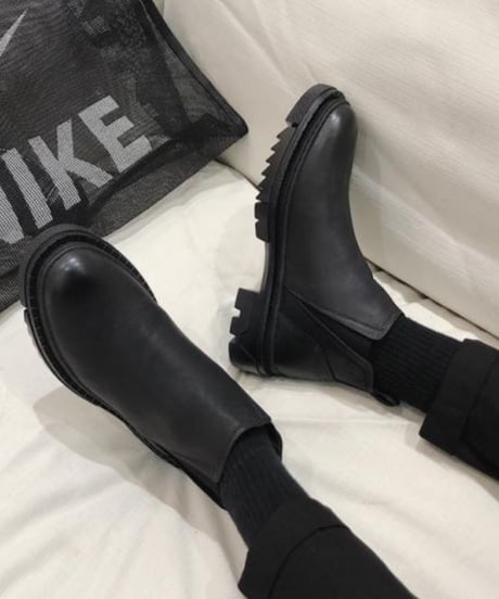 FAUX LEATHER SIDE GORE BOOTS