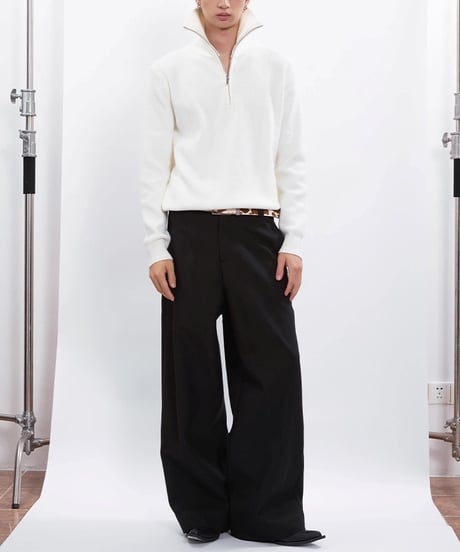 COOL EDGE HALF ZIP KNIT /2color