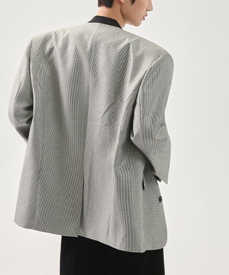 MONOCHROME NO-COLLAR JACKET
