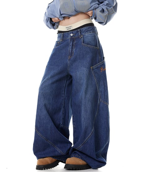 BARREL LEG WORK DENIM /2color