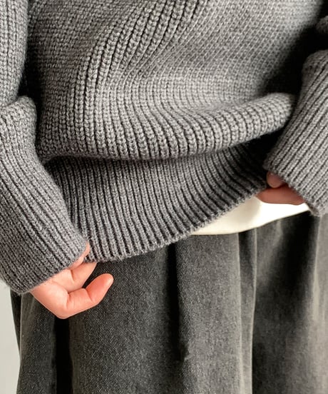 HALF BUTTON LOOSE TURTLE /3color