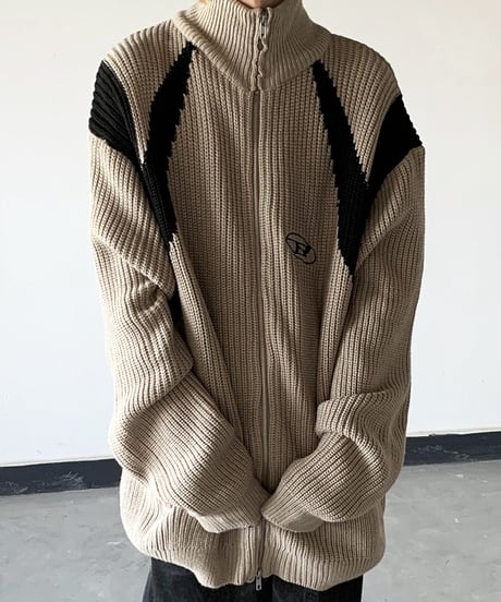 OLD SCHOOL ZIPPER CARDIGAN /2color