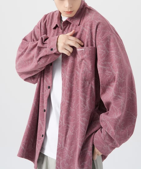 TIE-DYE CORDUROY LOOSE SHIRT /3color