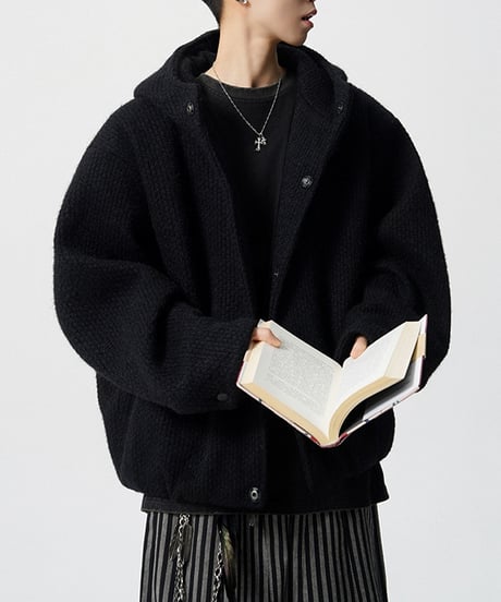 COZYHOOD WOOLLIKE KNIT /2color