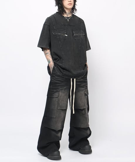 GRUNGE UTILITY TEE /2color
