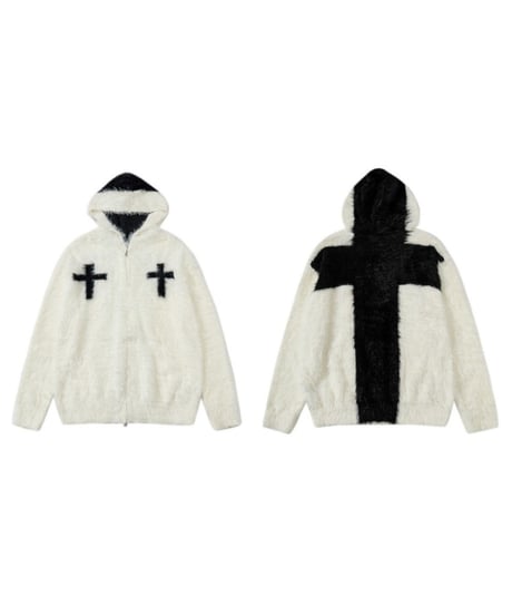 CROSSFUR W-ZIP HOODIE /3color