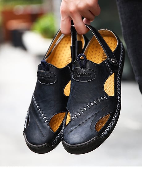 REAL LEATHER FISHERMAN SANDALS /3color