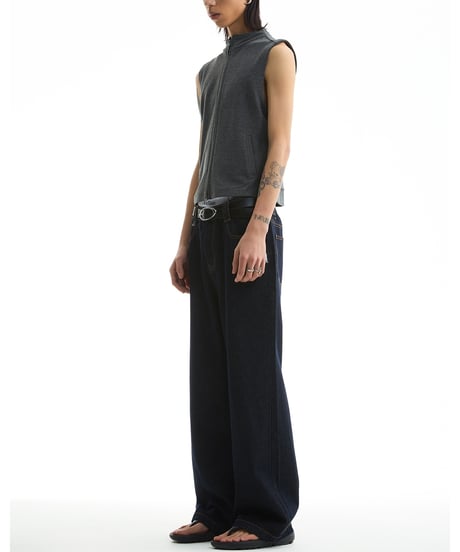WIDE STRAIGHT BLUE JEANS