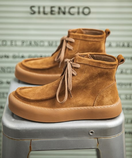 LEATHER HIGHTOP MOCCASIN BOOTS