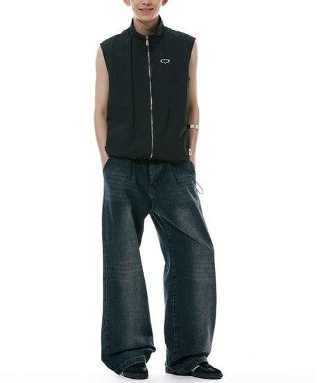 LOOSE STRAIGHT WASH DENIM