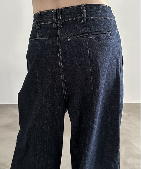 INDIGO COTTON WIDE JEANS