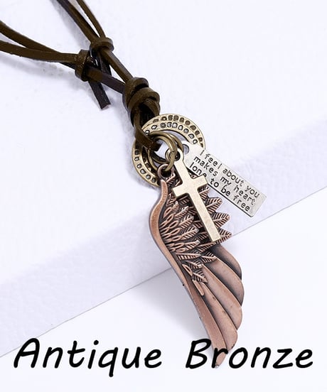 VINTAGE WING LEATHER NECKLACE