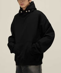 HIGH-NECK BELT HOODIE /2color