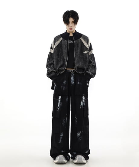 BLOCKNOISE ZIP CARDIGAN /3color