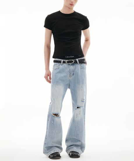 CRACKEDGE FLARE DENIM
