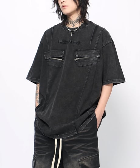 GRUNGE UTILITY TEE /2color