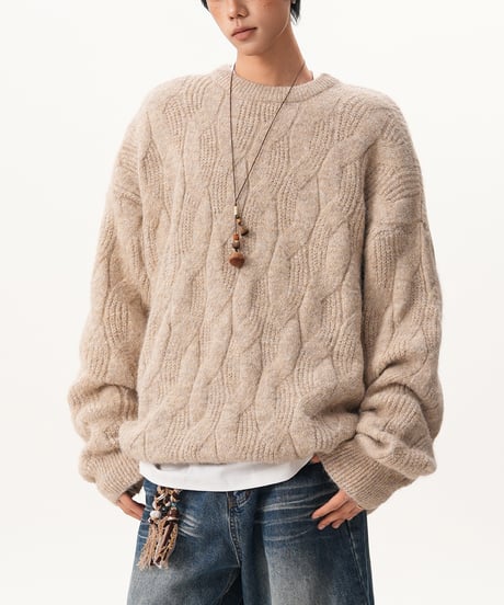WOOLMIX TEXTURE KNIT /4color