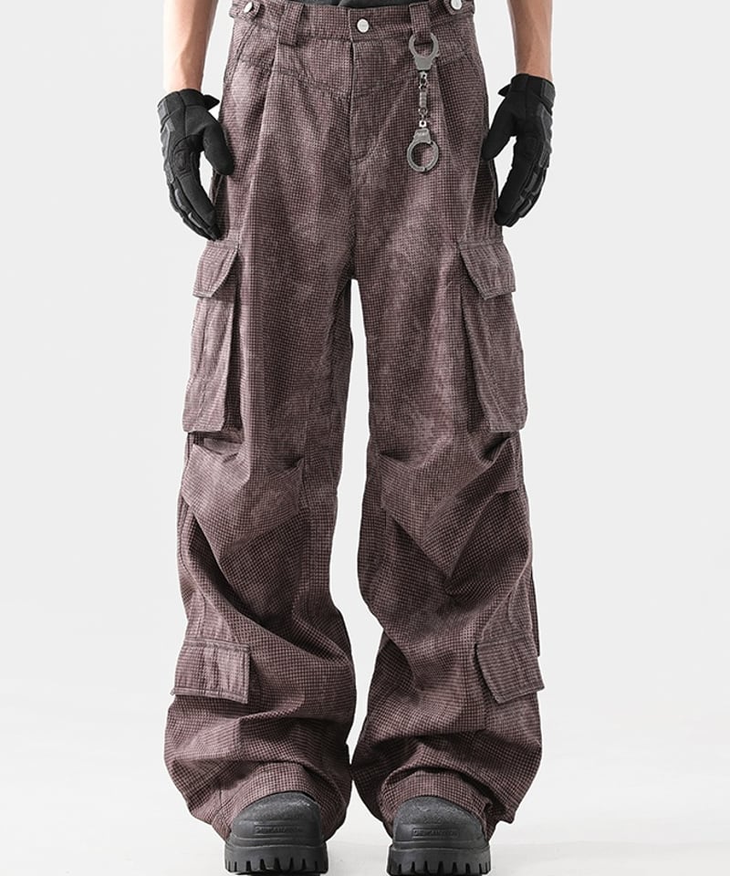 Lig. wide cargo pants ワイドカーゴパンツ ストレッチPU ワイドカーゴパンツ / Stretch PU Wide Cargo