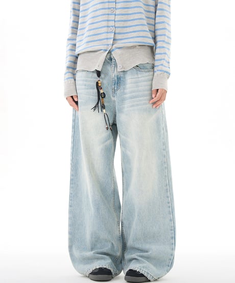 LOOSE BAGGY WASHED JEANS