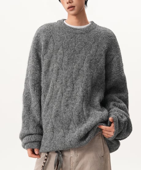 WOOLMIX TEXTURE KNIT /4color