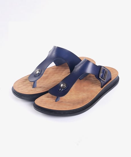FAUX LEATHER BEACH SANDALS /4color